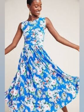 Anthropologie Maeve Kyla Floral Midi Dress